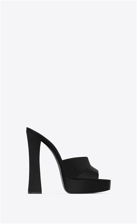 ysl boogie platform mule|BOOGIE platform mules in satin crepe .